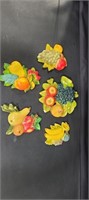 Wall Chalk Art fruit pieces, chipping and broken