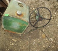 Oliver gas tank and steering wheel assembly