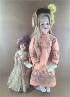 Vtg JDK Sleepeyes Doll w/ 1930s A/O Compo Doll