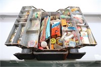 VINTAGE LEATHER TACKLE BOX: