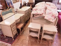 Eight-piece Drexel French Provincial twin