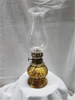 Vintage Amber Mini Oil Lamp