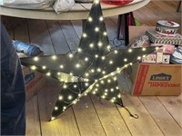 2 foot metal star lighted works, bright clear