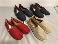 4 Pairs of Toms Slip On Shoes- Size 11