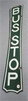Rare Large Bus Stop Sign. Porcelain. 2-Sided.