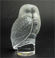 Lalique Crystal Owl ‘Chouette’ Paperweight