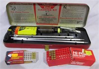 Vintage Outers rifle cleaning kit and 21 rounds