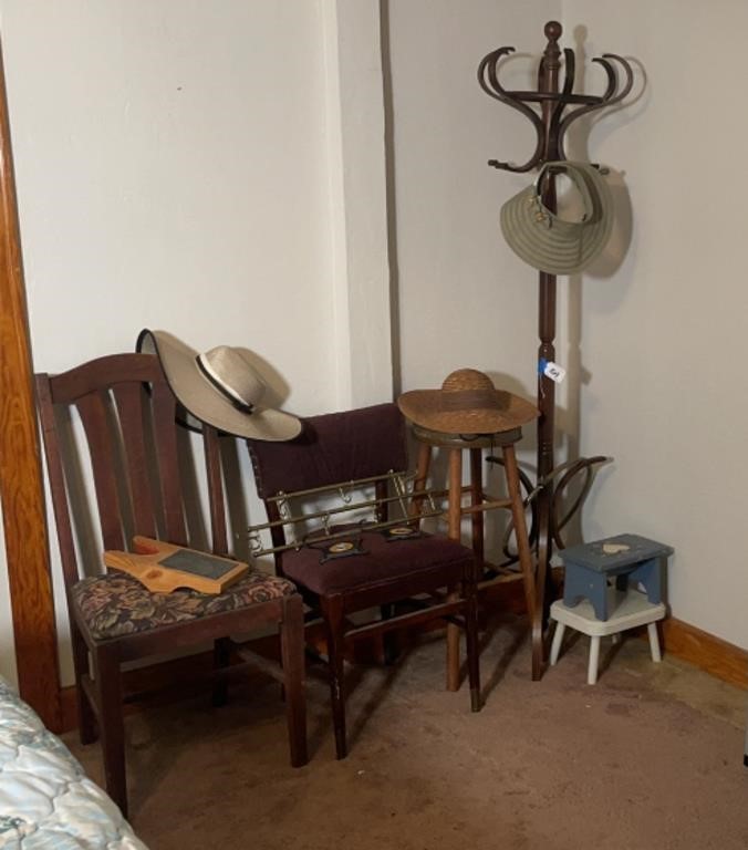 Chairs, Stool, Coat Rack, Step Stools, Hats, ETC