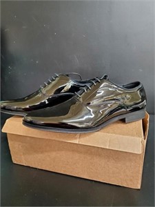 Mens Black Patent Shoes UK sz 10 NIB