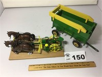 JOHN DEERE HORSE DRAWN IMPLEMINT AND WAGON