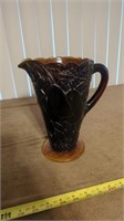 TIARA INDIANA GLASS BURNT HONEY PITCHER