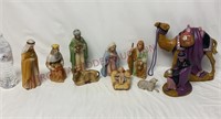 Assorted Homco & Ceramic Nativity Pieces