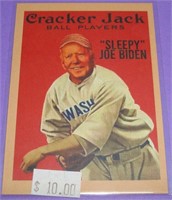 Cracker Jack JOE BIDEN "SLEEPY" Card