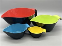 Set of 4- Colorful Plastic Measuring Cups
