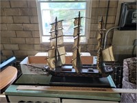 Wooden model sail ship