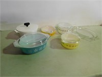 Qty of Pyrex caserol dishes etc