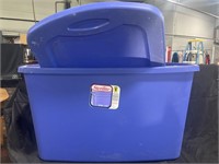 30 Gallon Sterilite Blue Tote with lid