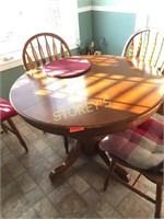 ~40" Kitchen Table w/ 4 Chairs & 18" Leaf