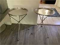 Two round accent tables