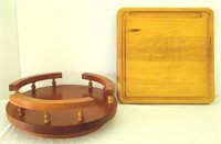 Wooden Lazy Susan & Wooden Cutting Board