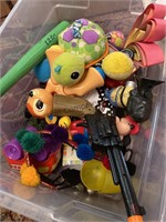 Box of children's toys, comes in a small tote