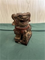 Hand carved Chinese Foo Dog Statue