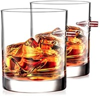 Kollea Bullet Whiskey Glasses(10 Oz, Set of 2)