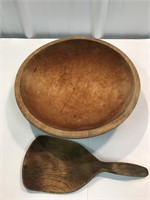 Turned butter bowl   With spoon