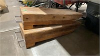 Two wooden ramps