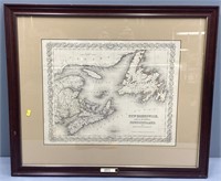Atlantic Canada 1855 Map Print