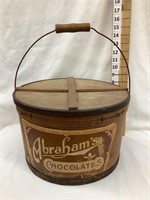 Abraham’s Chocolates Cardboard Container/Pail