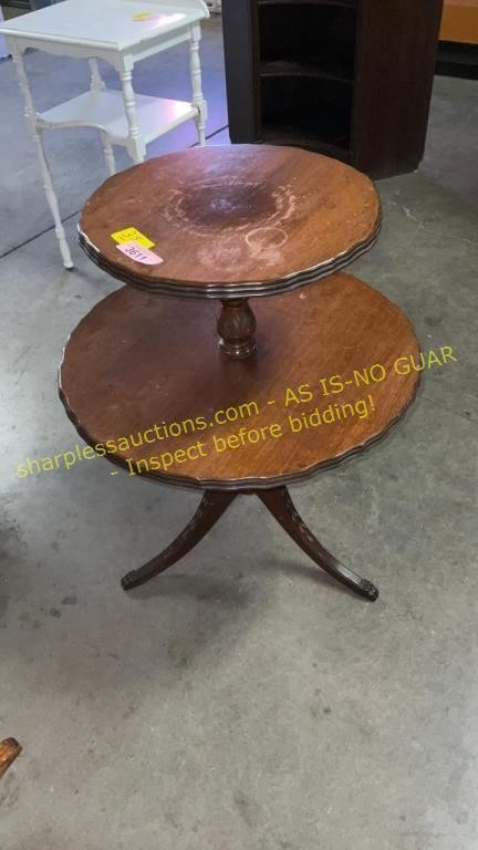 2 tier wooden table