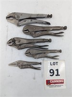 5 Assorted Vice Grips