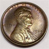 1909 Lincoln Wheat Cent Penny Gem Uncirculated