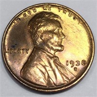 1938-S Lincoln Wheat Cent Penny Uncirculated Red