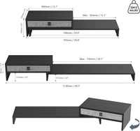 FENGE Dual Monitor Stand Riser with Drawer