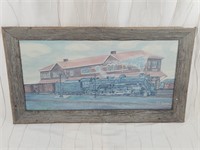 FRAMED BALTIMORE & OHIO LOCAMOTIVE PRINT BY ...