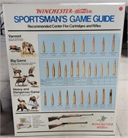 VTG WINCHESTER GAME GUIDE METAL DISPLAY SIGN