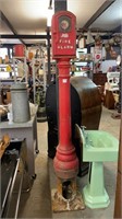 VICTORIAN CAST IRON FIRE ALARM WITH BASE