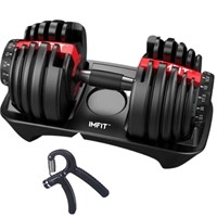 IMFit 5lb-52.5lb Adjustable Dumbbell with Free...