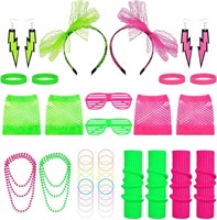 SEALED-32Pcs 80s Costume Accessories Set