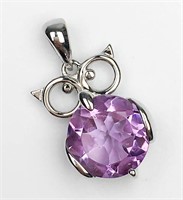 Natural Amethyst Pendant 925 Silver