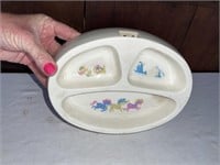 Vintage Ceramic Childs Plate With Warmer, No Cord