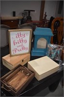 Wooden Trays, Signs, Clock Case, Wooden Boxes &