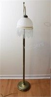 Adjustable Floor Lamp with Glass Shade & Prisms
