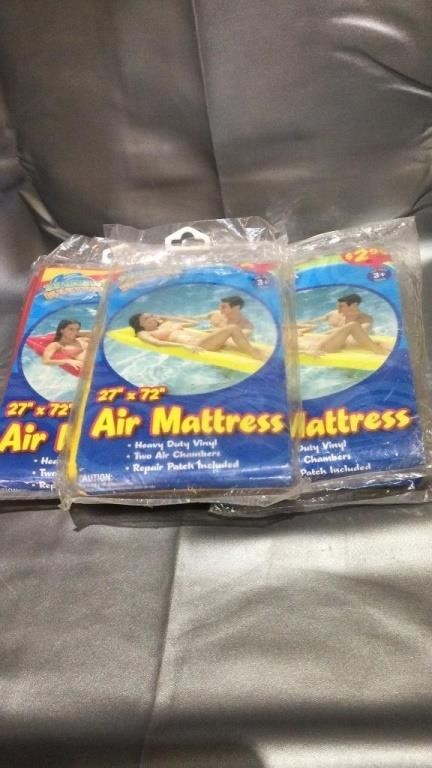 Air Mattresses, 27”x72”, Heavy Duty Vinyl, Qty 5