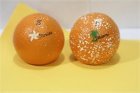 A Pair of Orange Form Salt and Pepper Shaker