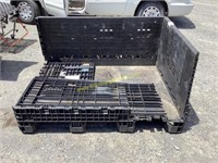 E2 plastic fold down sides shipping crate