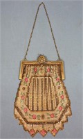 1920's Whiting & Davis Enameled Chainmail Purse