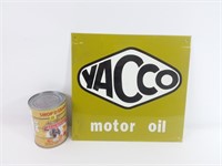 Plaque émaillée "Yacco motor oil"